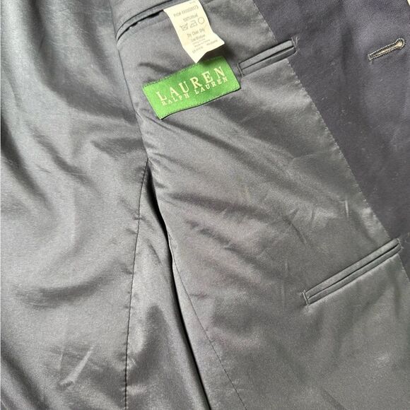 Lauren Ralph Lauren Blazer Men's 41 R Navy Blue Wool Gold Buttons - Picture 4 of 10